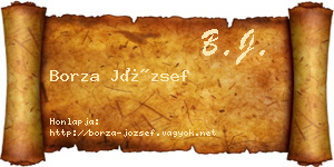 Borza József névjegykártya